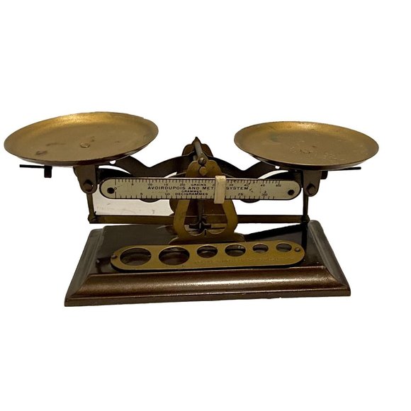 Antique Avoirdupois and Metric System Scale Pelouze Manufacturing Chicago USA - Picture 2 of 8